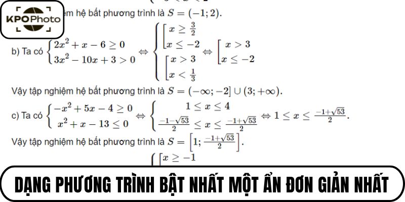 Dạng phương trình bật nhất một ẩn đơn giản nhất