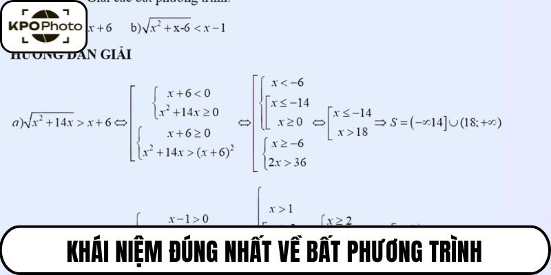 Khái niệm đúng nhất về bất phương trình