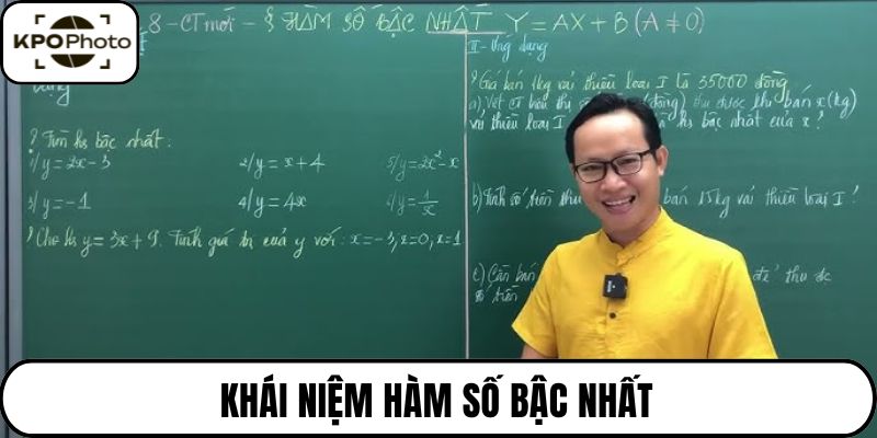 Khái niệm hàm số bậc nhất