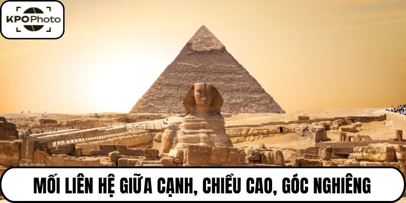 Mối liên hệ giữa cạnh, chiều cao, góc nghiêng