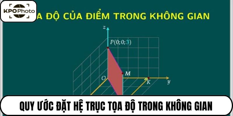 Quy ước đặt hệ trục tọa độ trong không gian