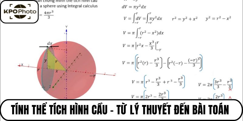 Tính thể tích hình cầu