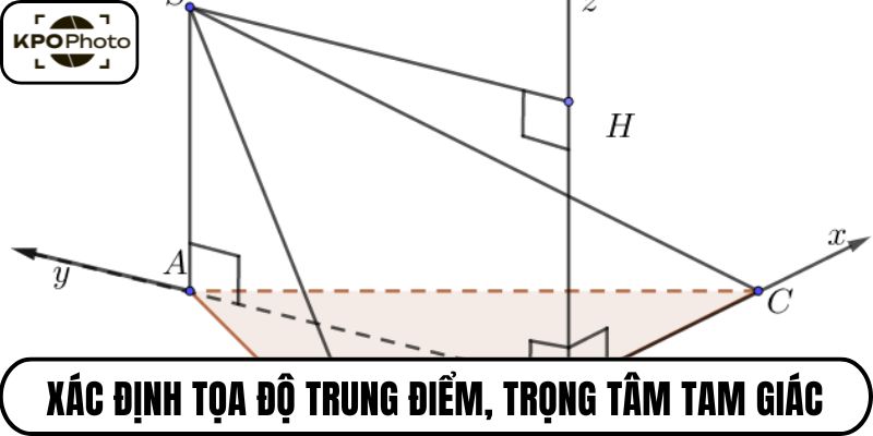 Xác định tọa độ trung điểm, trọng tâm tam giác